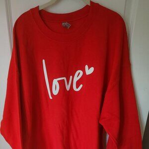 Gildan - Red Love Sweatshirt - NWOT